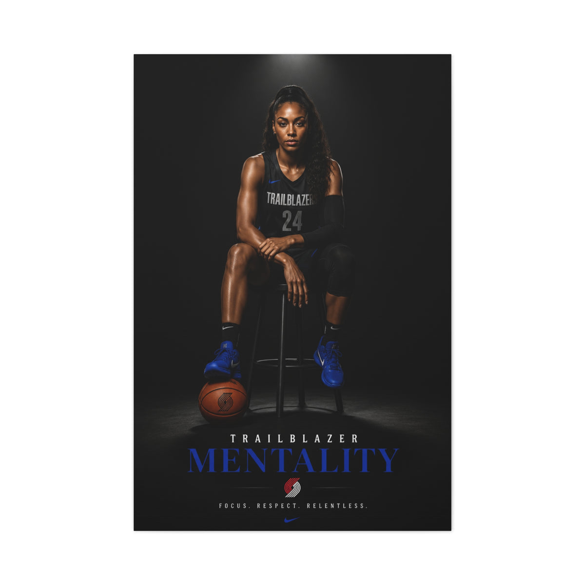 Trailblazer Mentality Women’s Basketball Sports Wall Art & Canvas Print