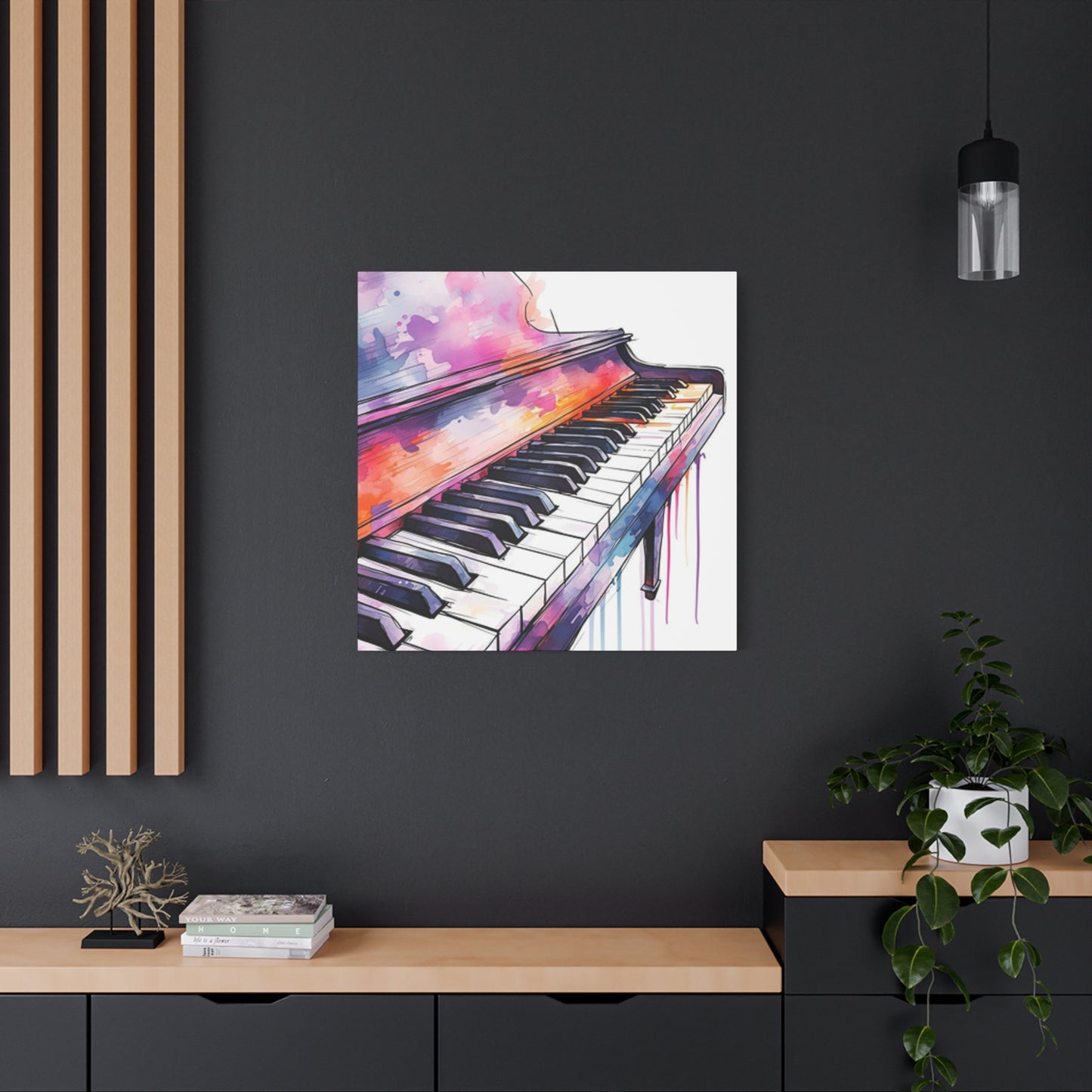 Keys Of Piano Drawing Painting Wall Art & Canvas Prints