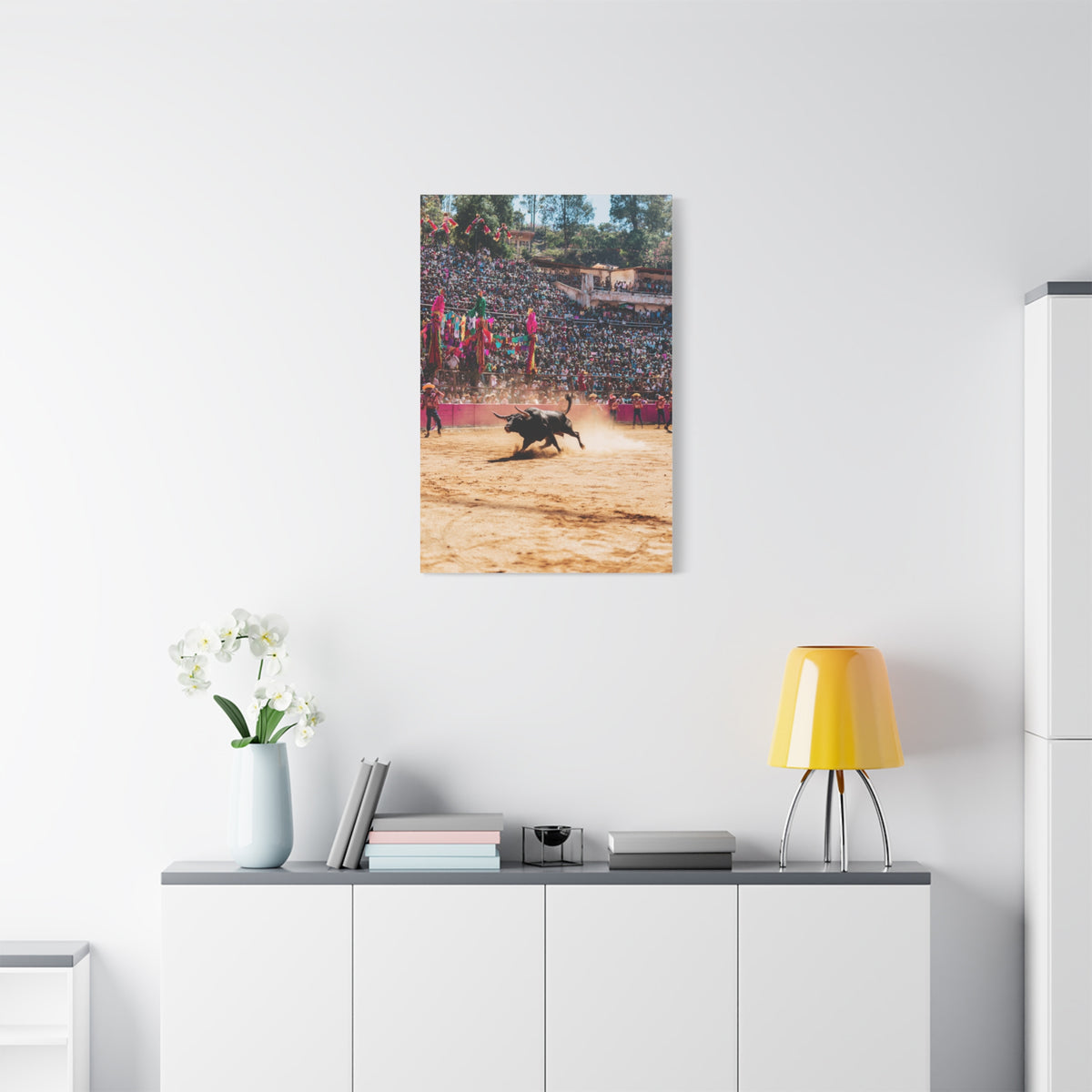 Latin American Bull Festival Arena Wall Art & Canvas Print