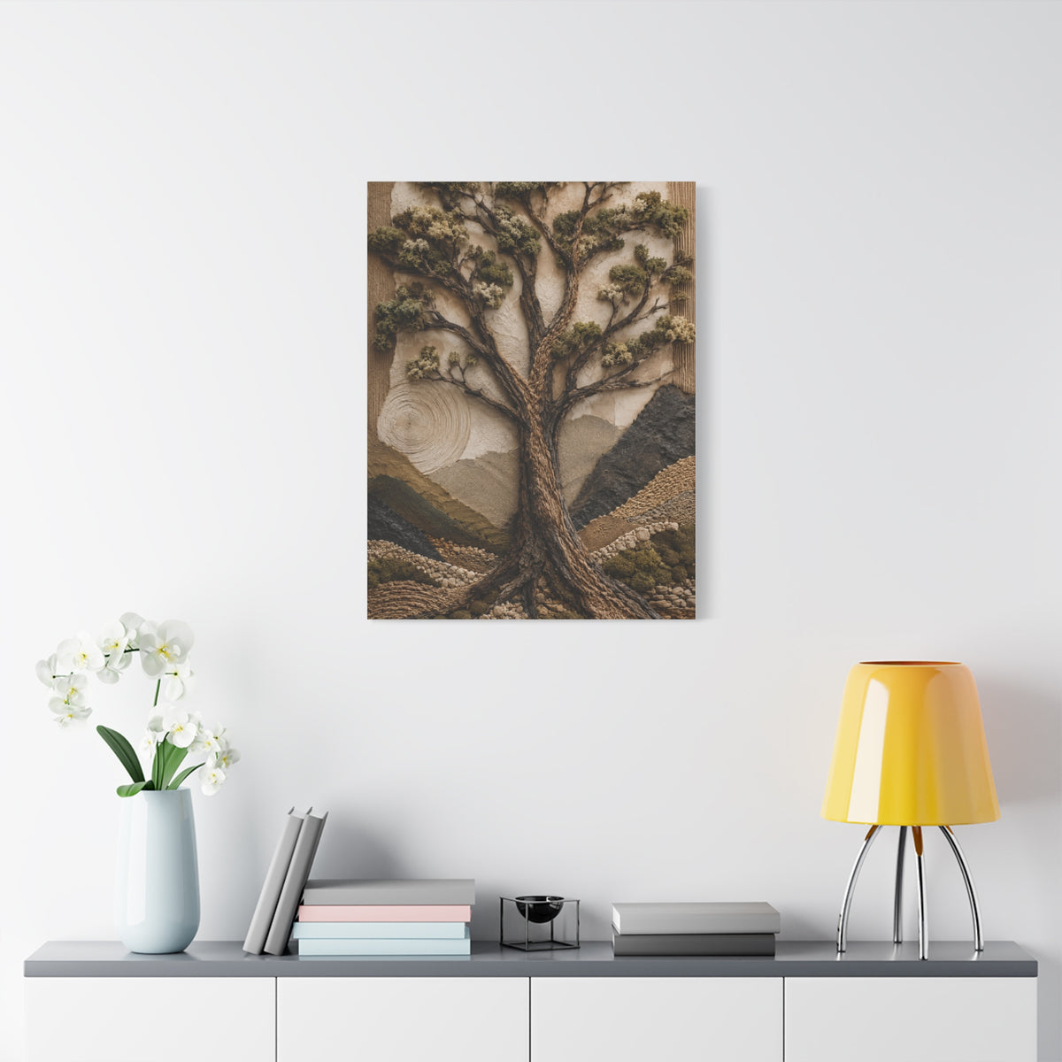 Textured Earth Tree Relief Organic Landscape Trees Wall Art & Canvas Print