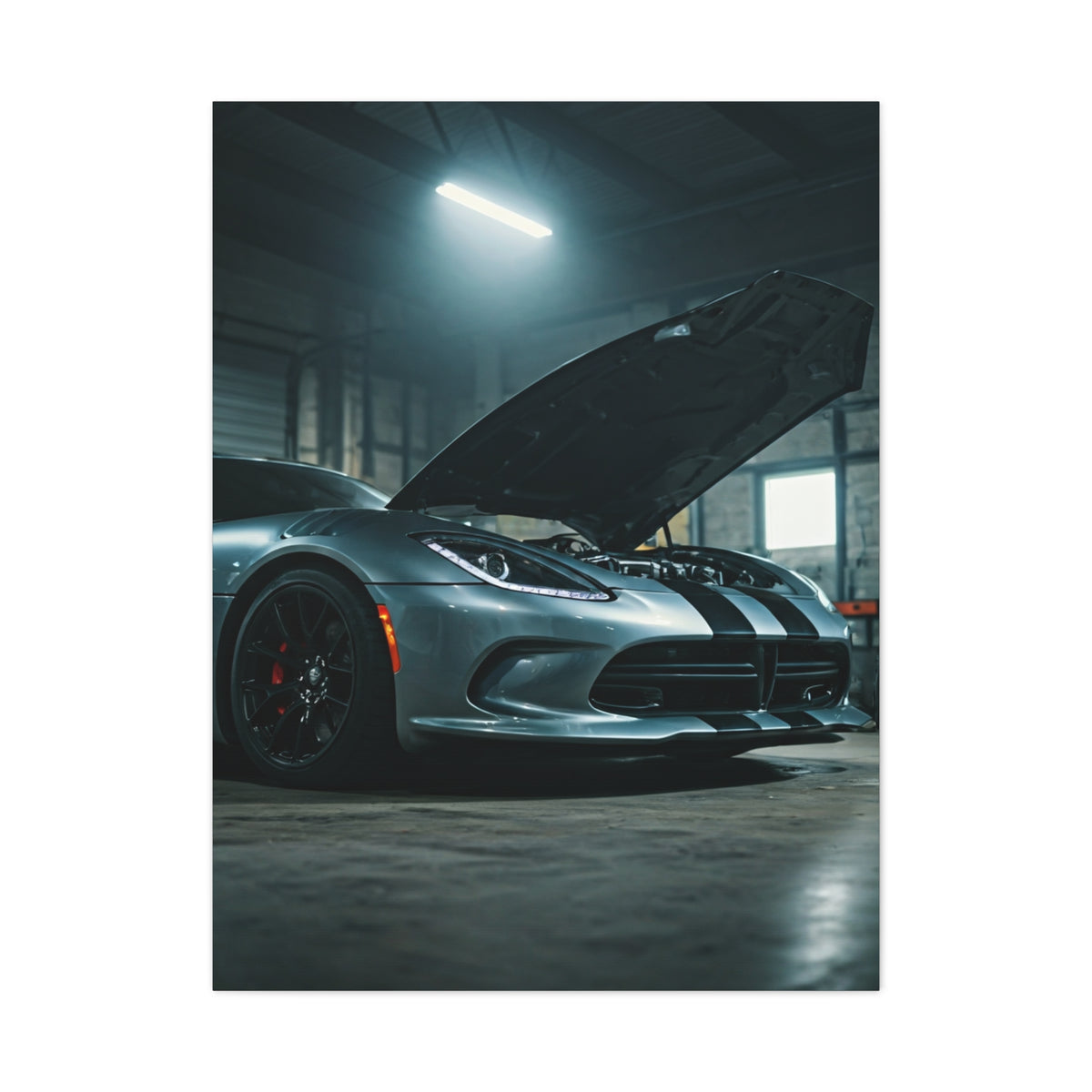 Dodge Viper Industrial Garage Power Presence Wall Art & Canvas Prints