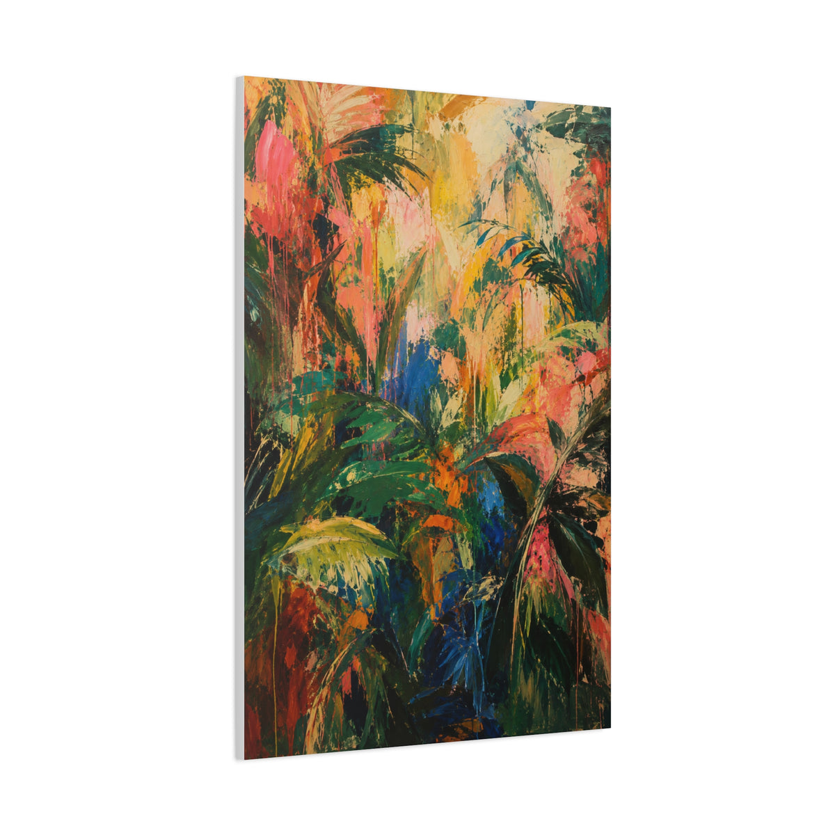 Abstract Expressionist Jungle Energy Tropical Wall Art & Canvas Print