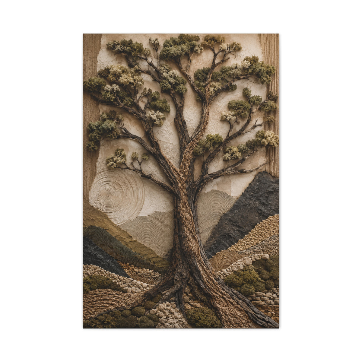Textured Earth Tree Relief Organic Landscape Trees Wall Art & Canvas Print