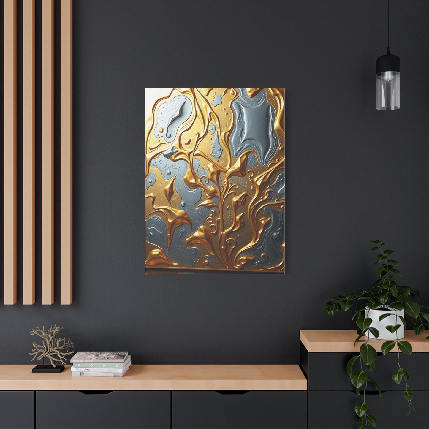 Elite Gold & Silver Canvas Art Vision Wall Art & Canvas Print