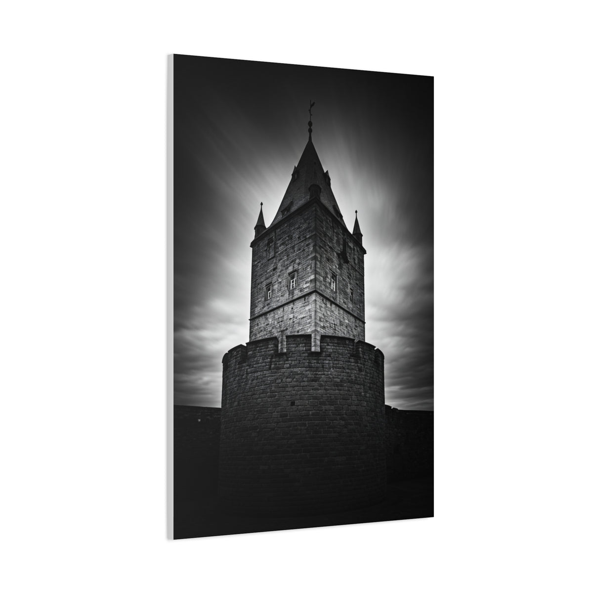 Gothic Fortress Tower Under Dramatic Skies Wall Art & Canvas Prints