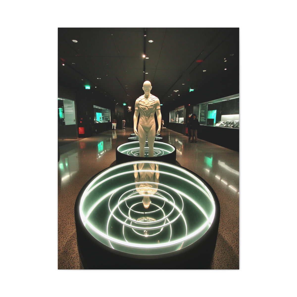 Cosmic Core Human Sculpture Wall Art & Canvas Print