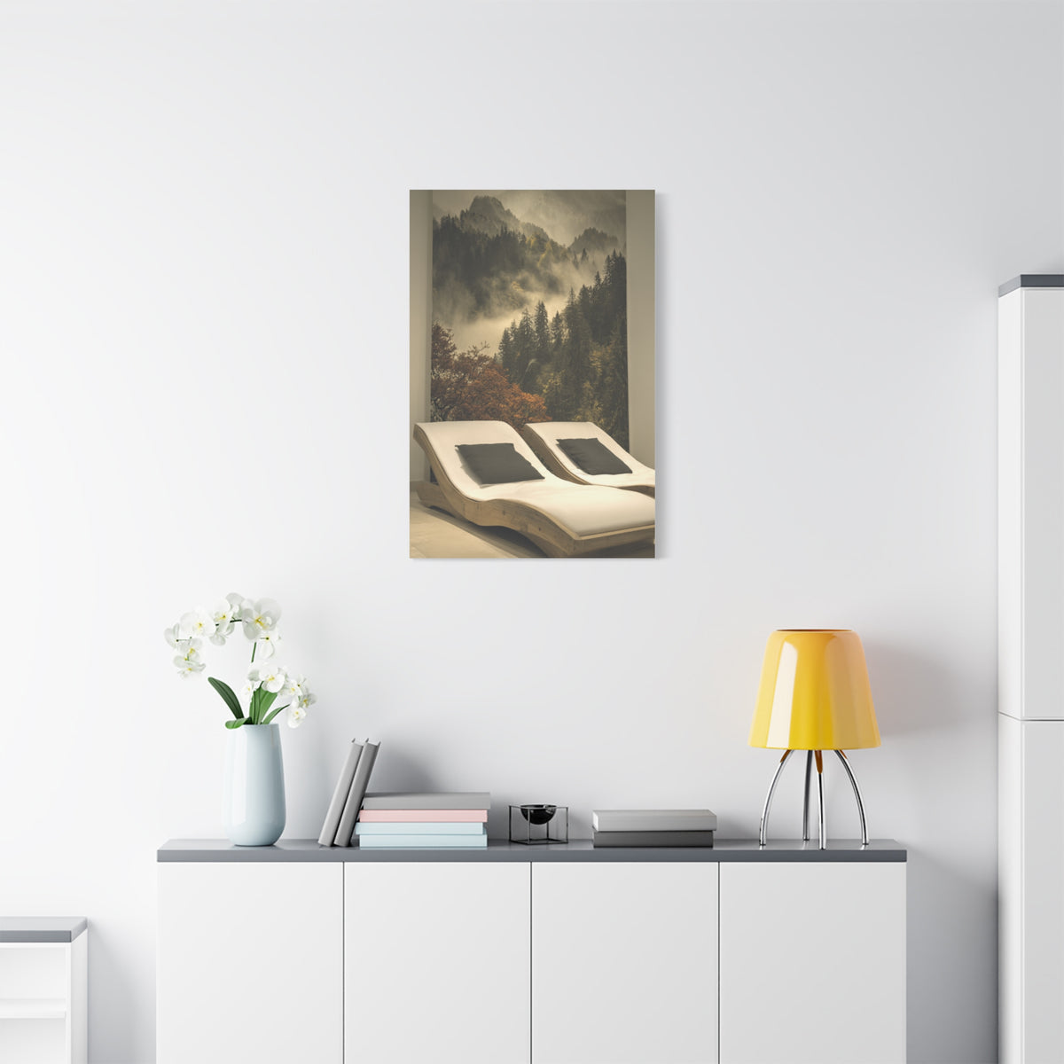 Woodland Dusk Forest Landscape Wall Art & Canvas Print