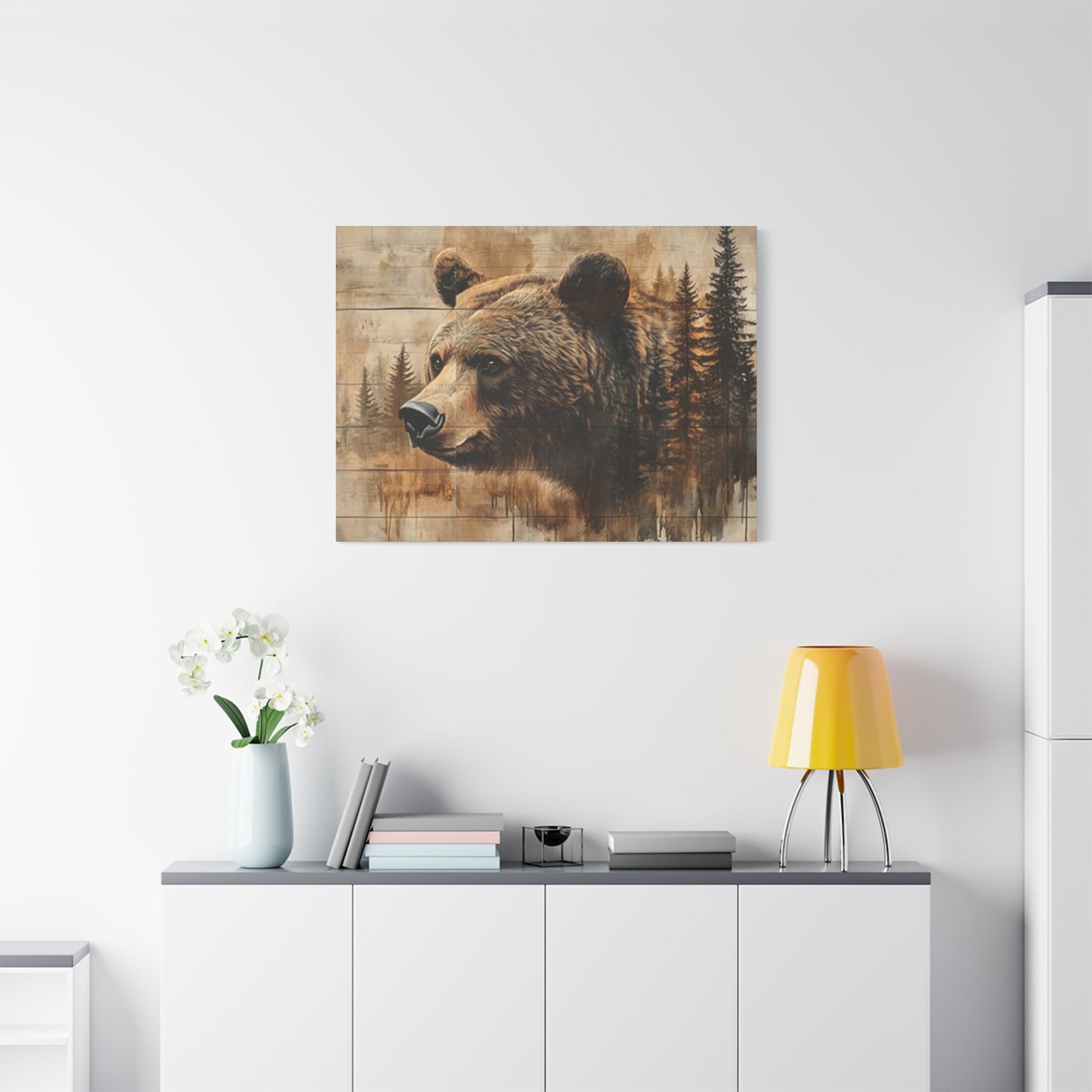 Grizzly Bear Wildlife Painting Wall Art & Canvas Prints
