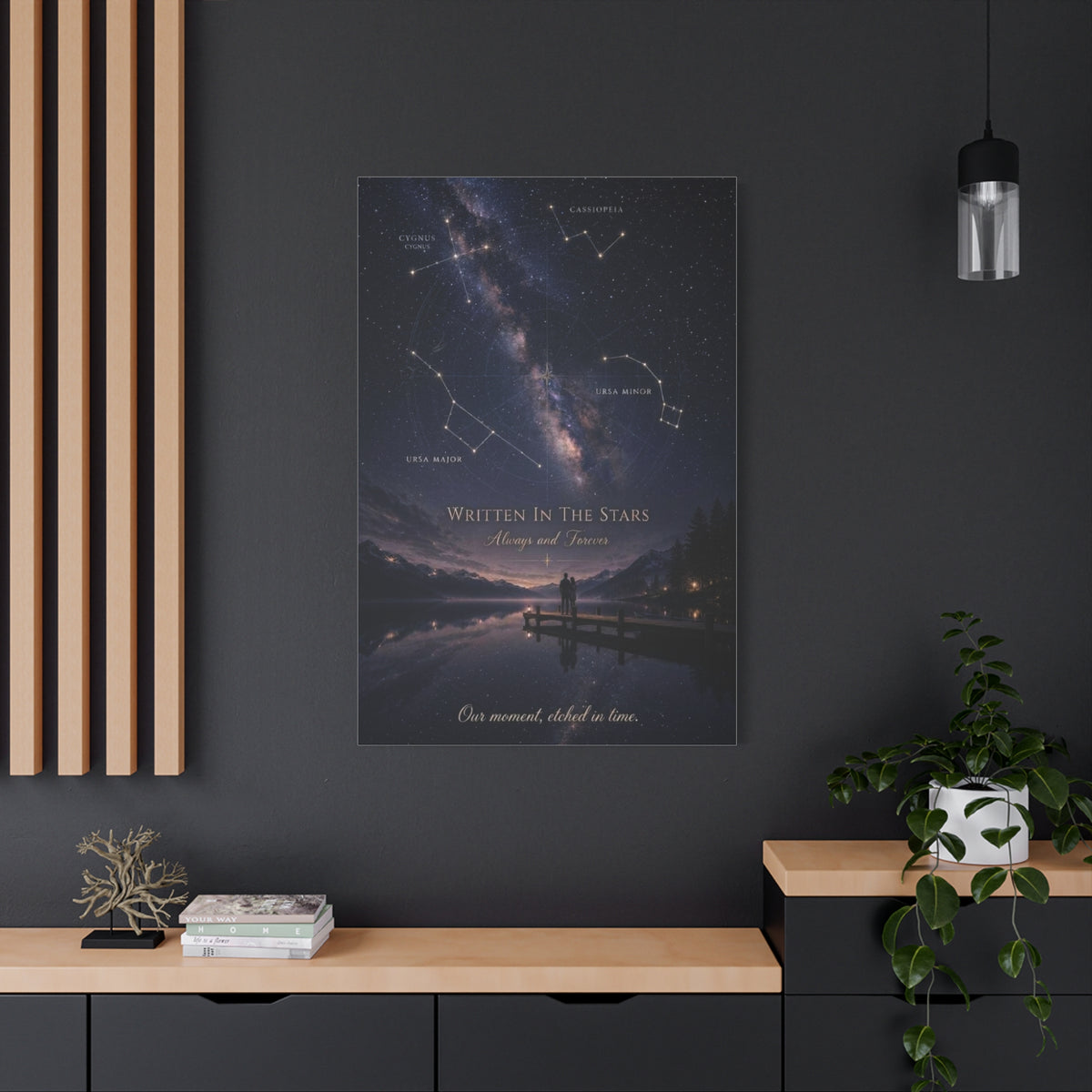 Celestial Destiny Night Sky Romance Wall Art & Canvas Print