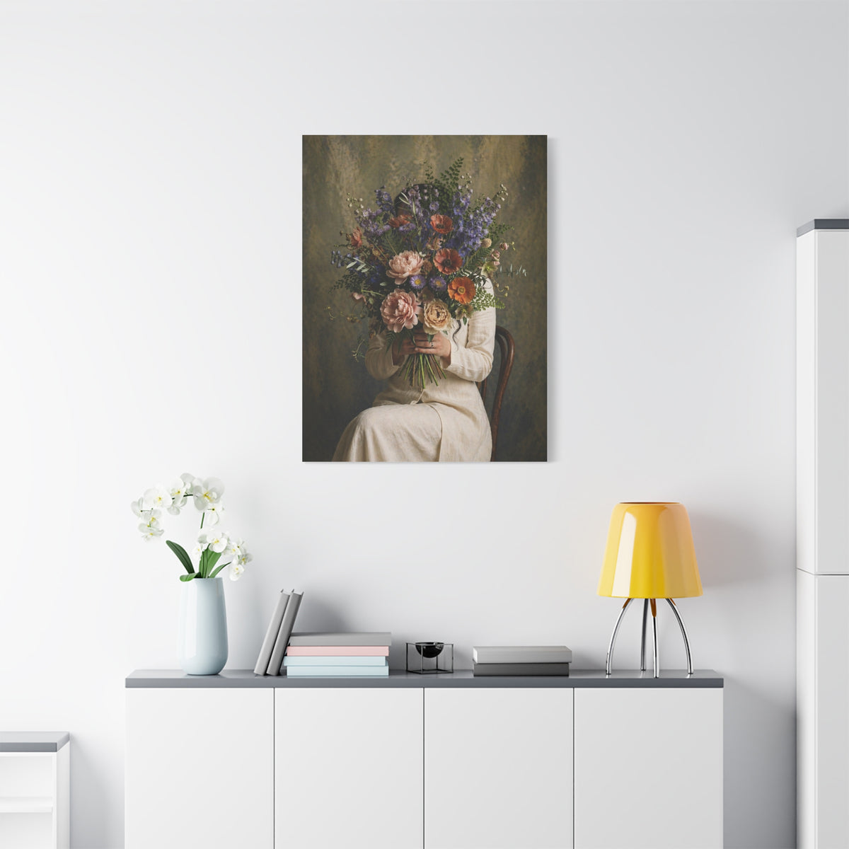 Concealed Identity Floral Portrait Wall Art & Canvas Print