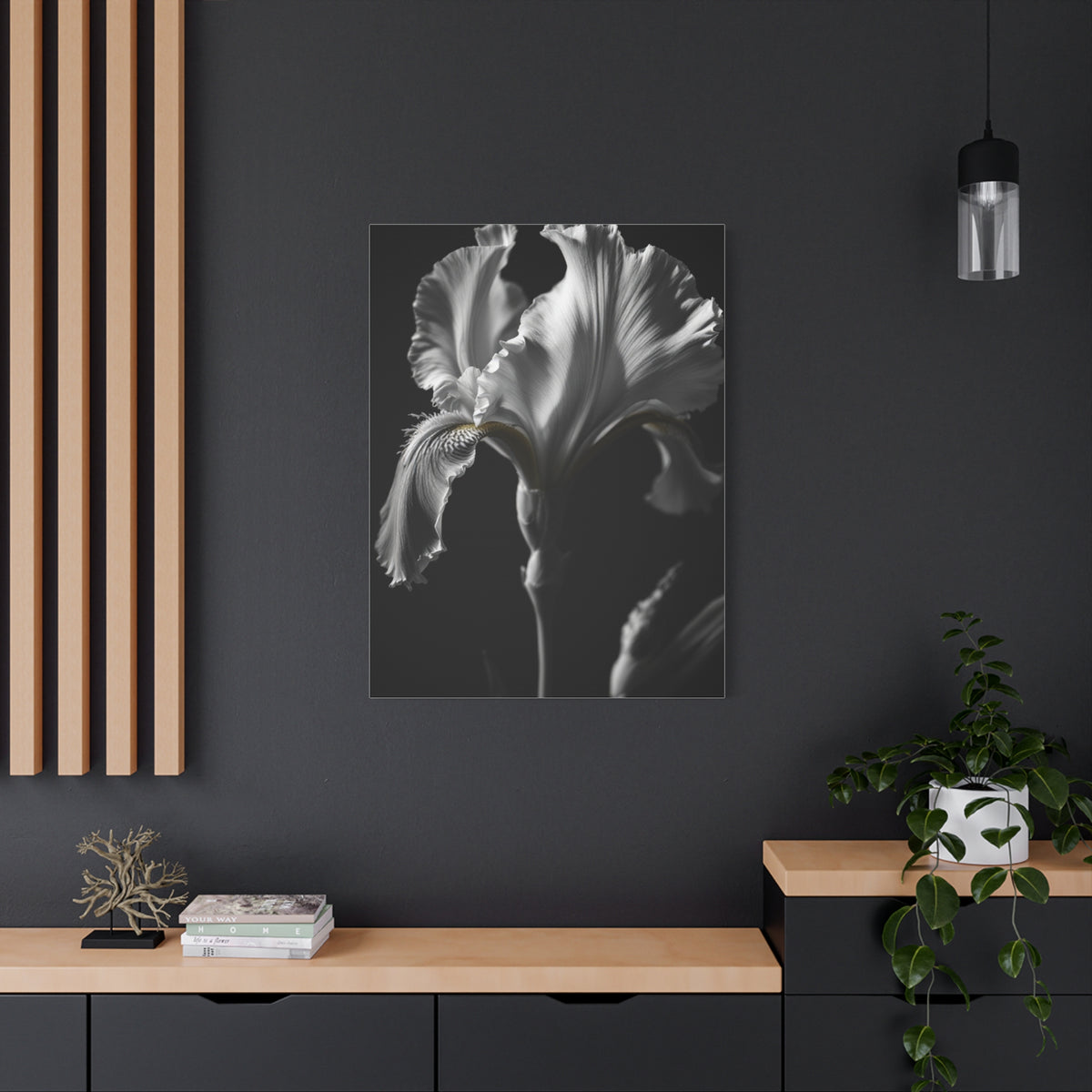 Elegant Iris in Shadowed Light Wall Art & Canvas Prints