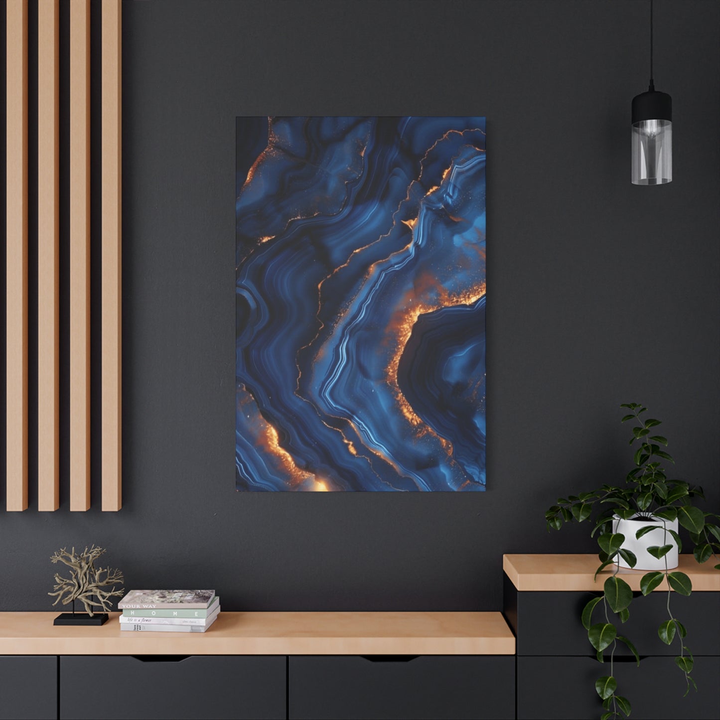 Navy Blue Abstract Wall Art & Canvas Prints