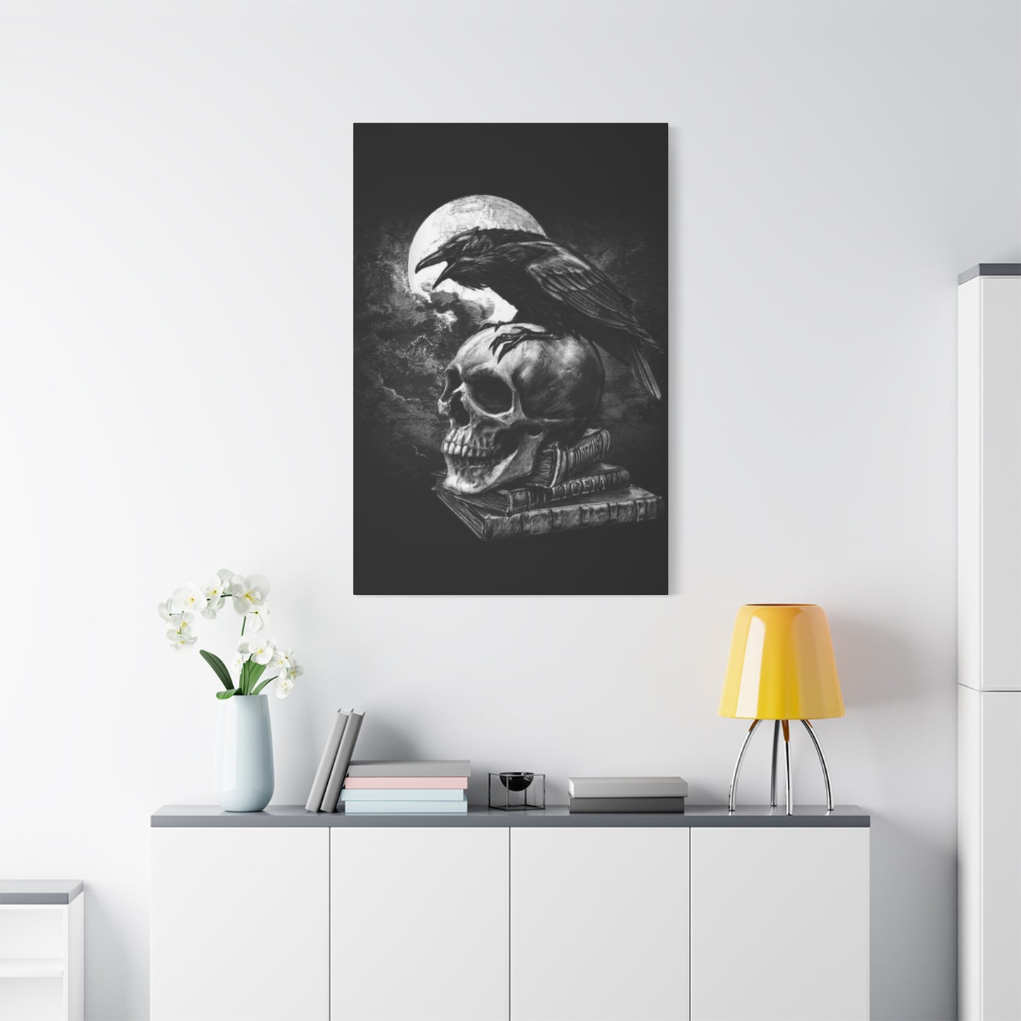Scary Crow Skull Wall Art & Canvas Prints