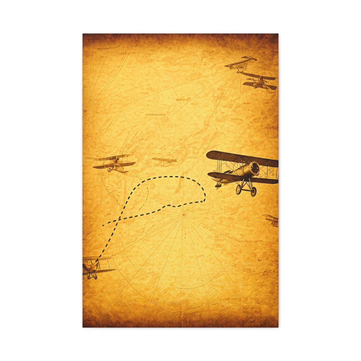 Vintage Aviation Flight Path Wall Art & Canvas Prints