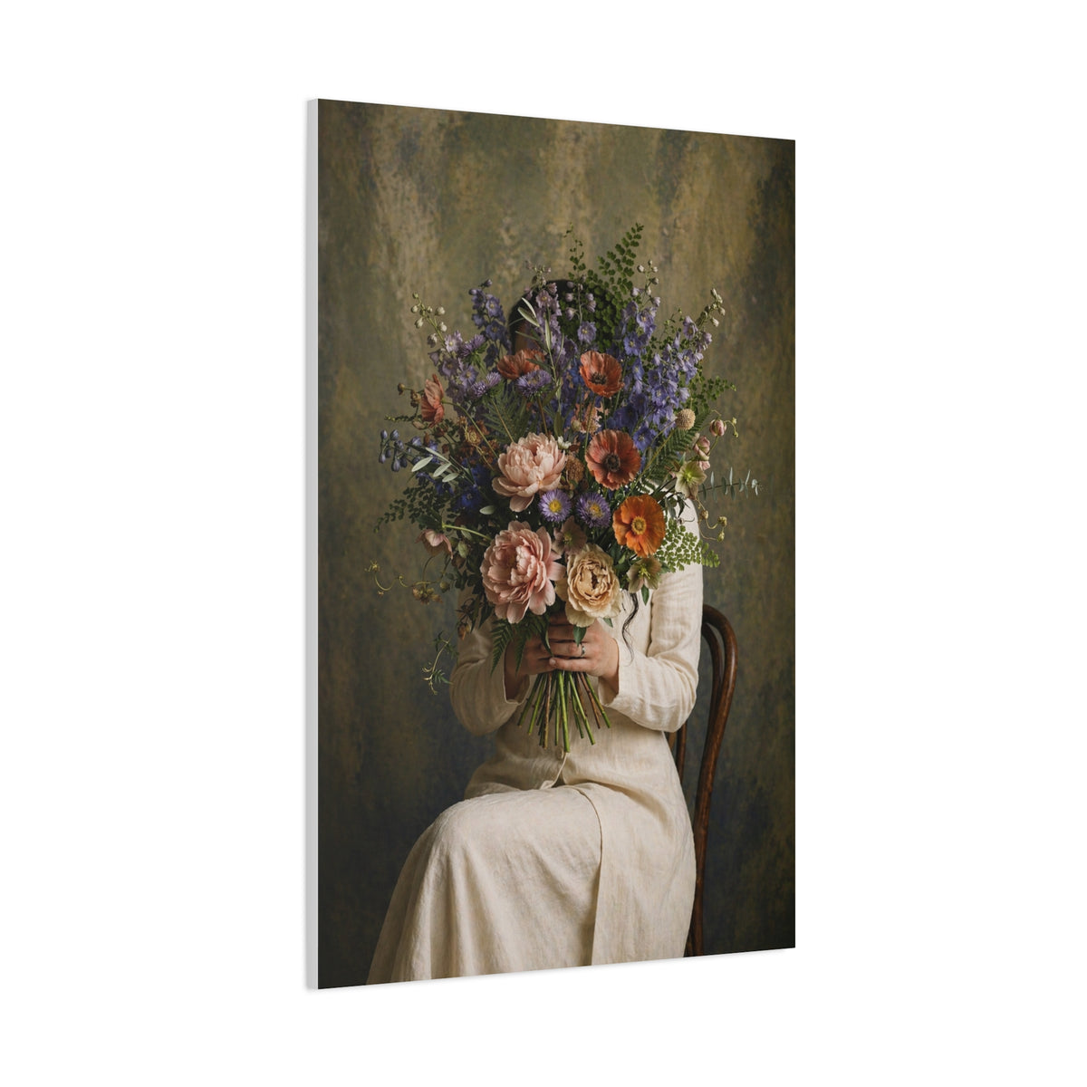 Concealed Identity Floral Portrait Wall Art & Canvas Print