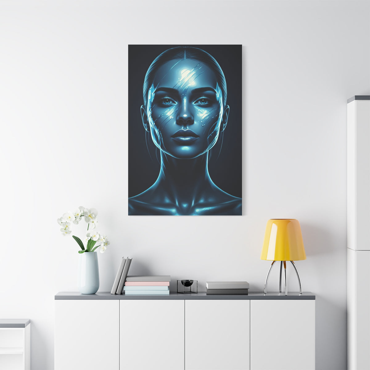 Luminous Blue Serenity Portrait Wall Art & Canvas Prints