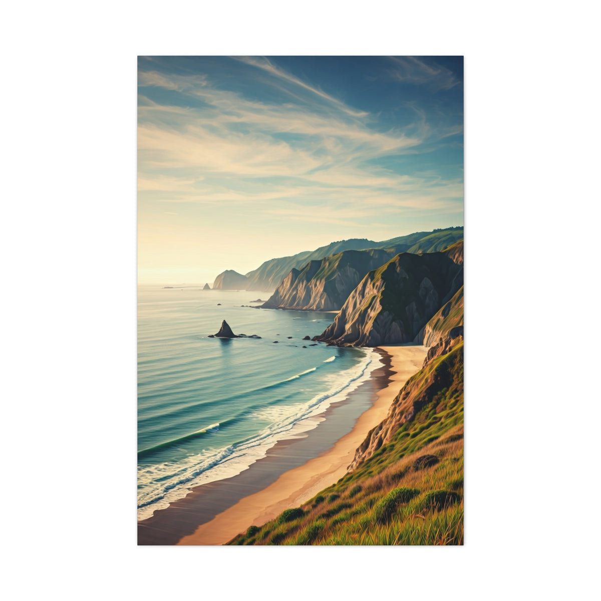 Majestic Cliffside Ocean Panorama Wall Art & Canvas Prints