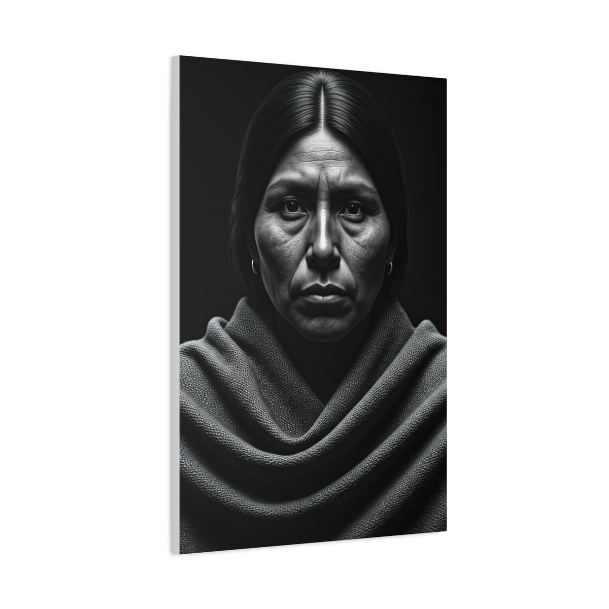 Silent Resilience Black & White Portrait Wall Art & Canvas Prints