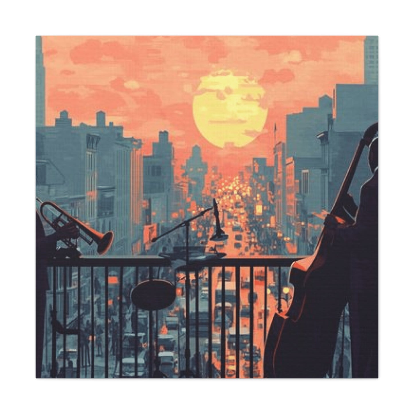 Musicians in Sunset Wall Art & Canvas Prints