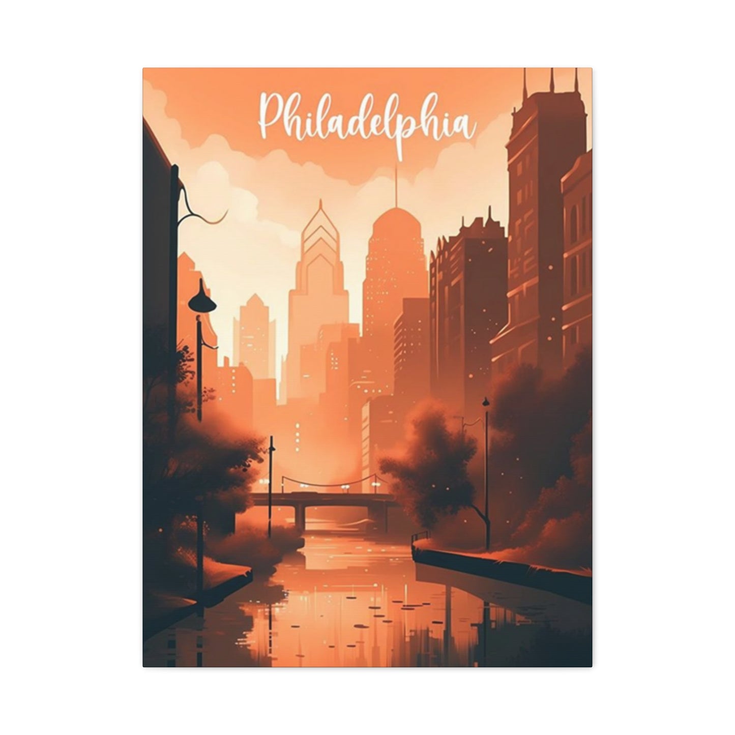Philadelphia Warm Tone Poster Wall Art & Canvas Prints