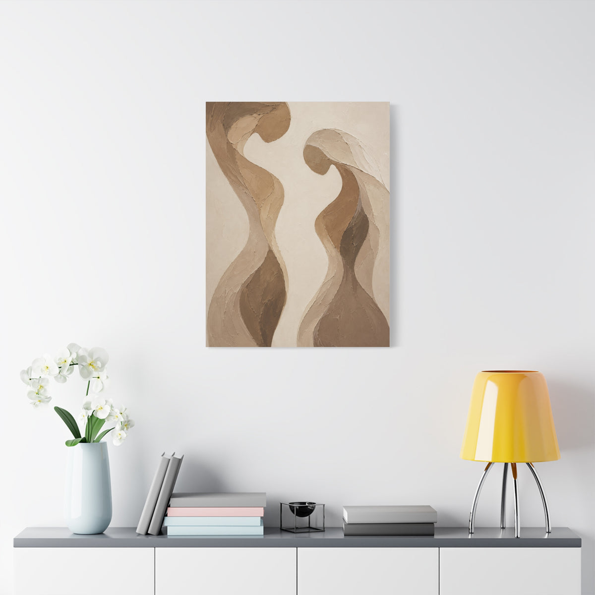 Abstract Earth Tone Lovers Flow Wall Art & Canvas Print