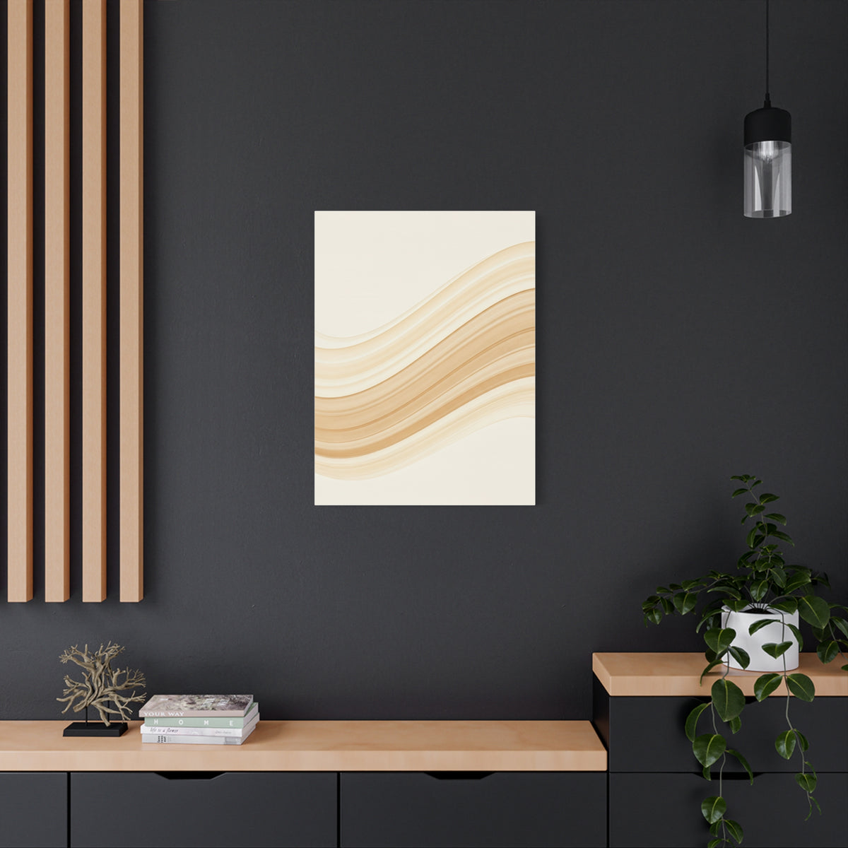 Golden Sand Flow Abstract Wall Art & Canvas Prints