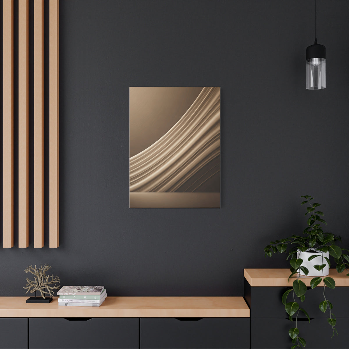 Layered Bronze Lines Abstract Wall Art & Canvas Prints