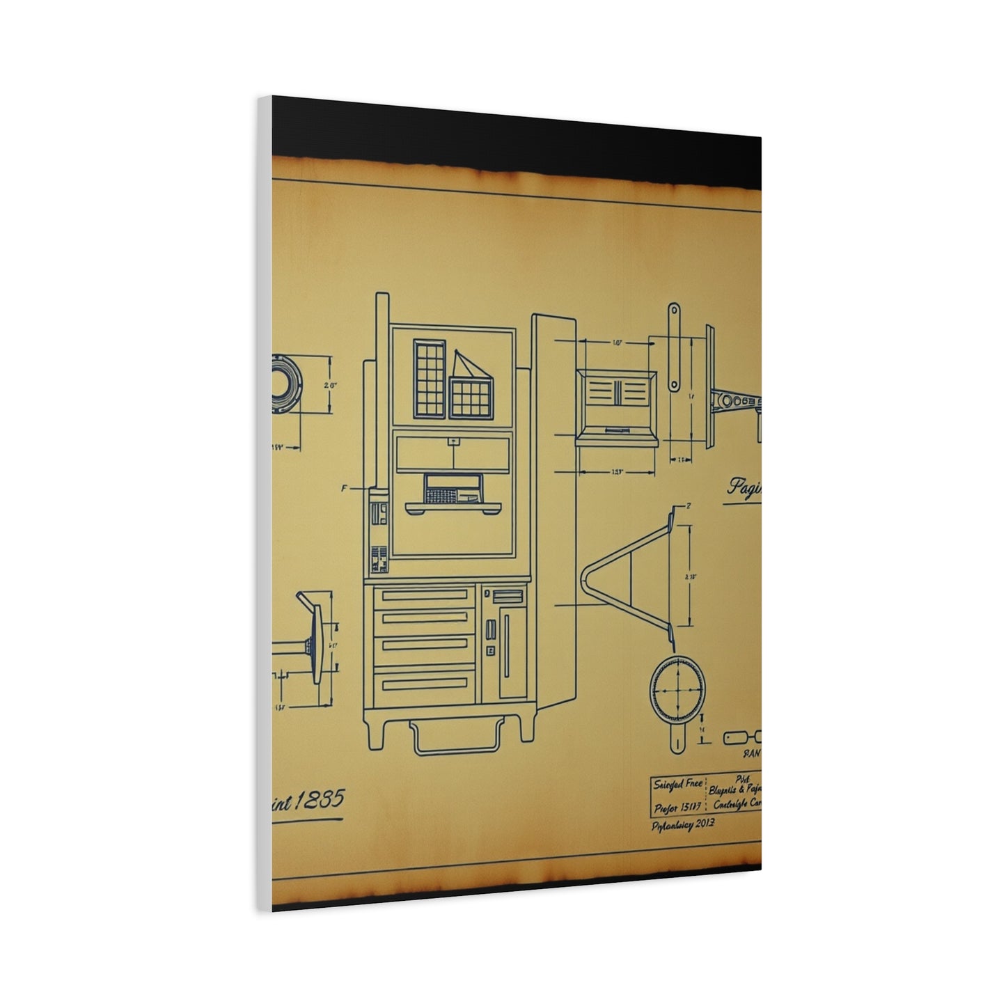 Elite Blueprint & Patent Sketches Art Vision Wall Art & Canvas Print