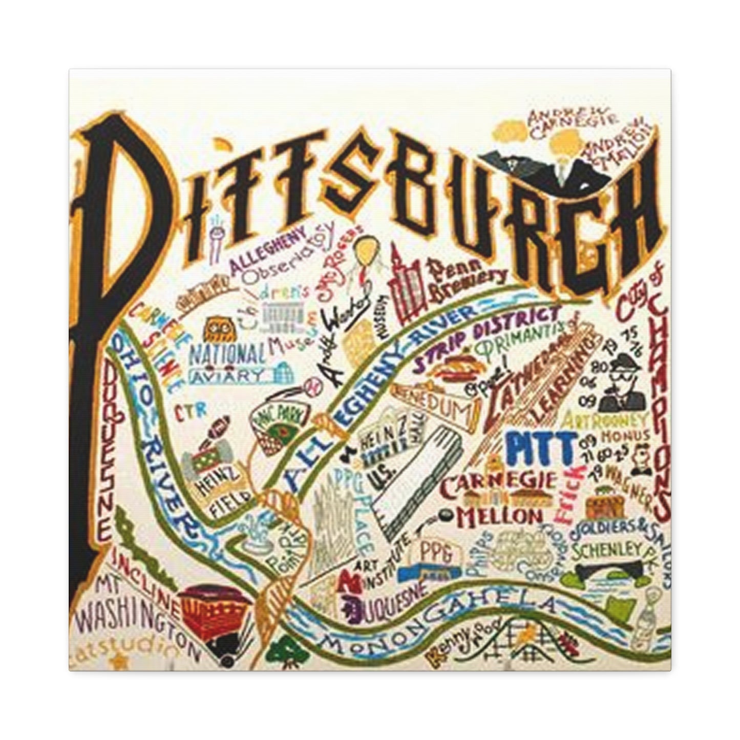 Pittsburgh Graffiti Wall Art & Canvas Prints
