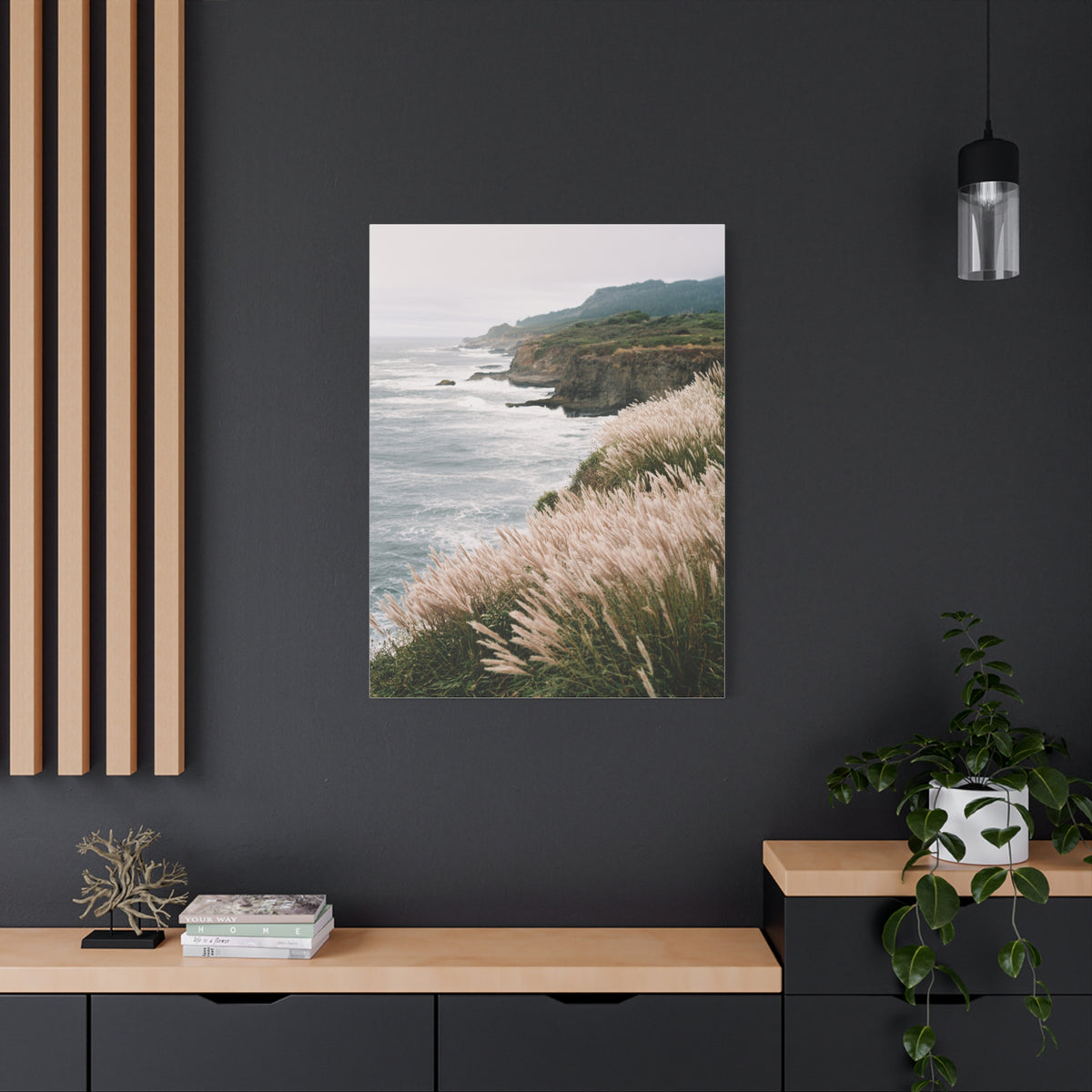 Wind Swept Coastal Cliffs Above the Ocean Wall Art & Canvas Print