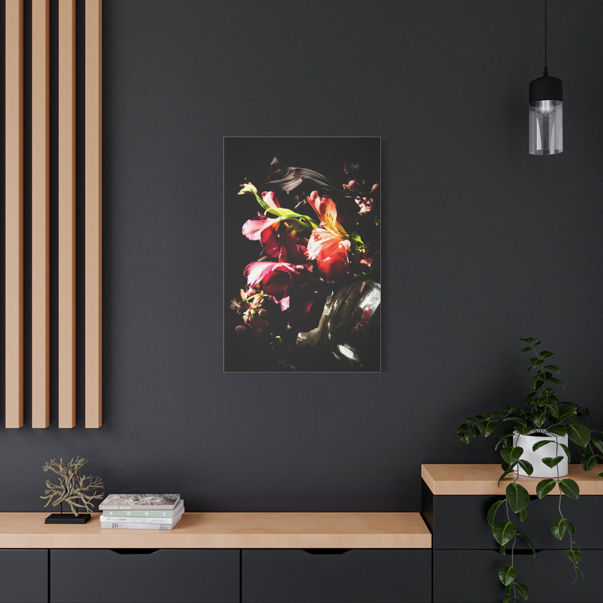 Dark Surreal Floral Chiaroscuro Wall Art & Canvas Print