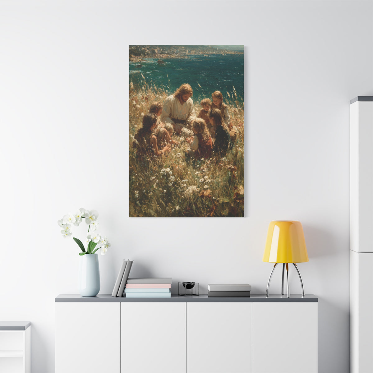 Jesus with Children Gentle Teaching Wall Art & Canvas Print