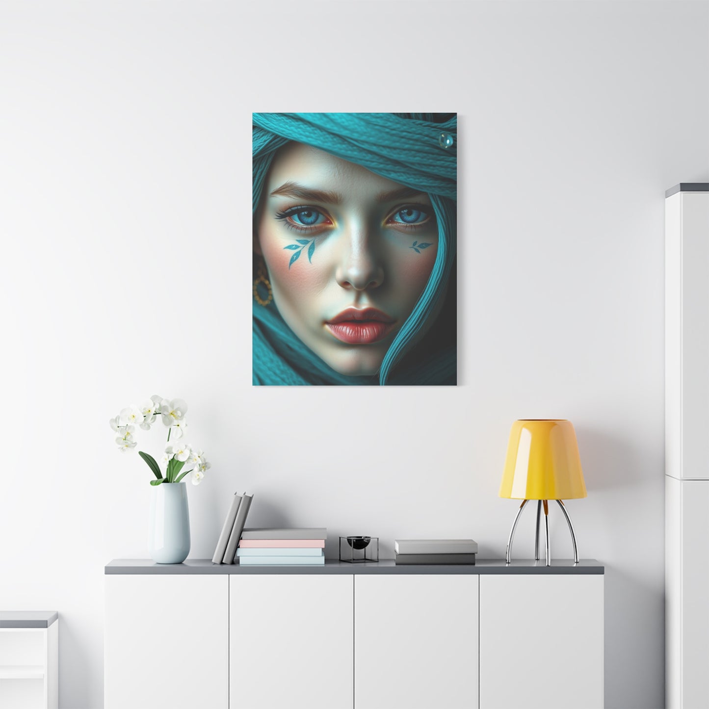 Turquoise Whisper Tapestry wall art & canvas print