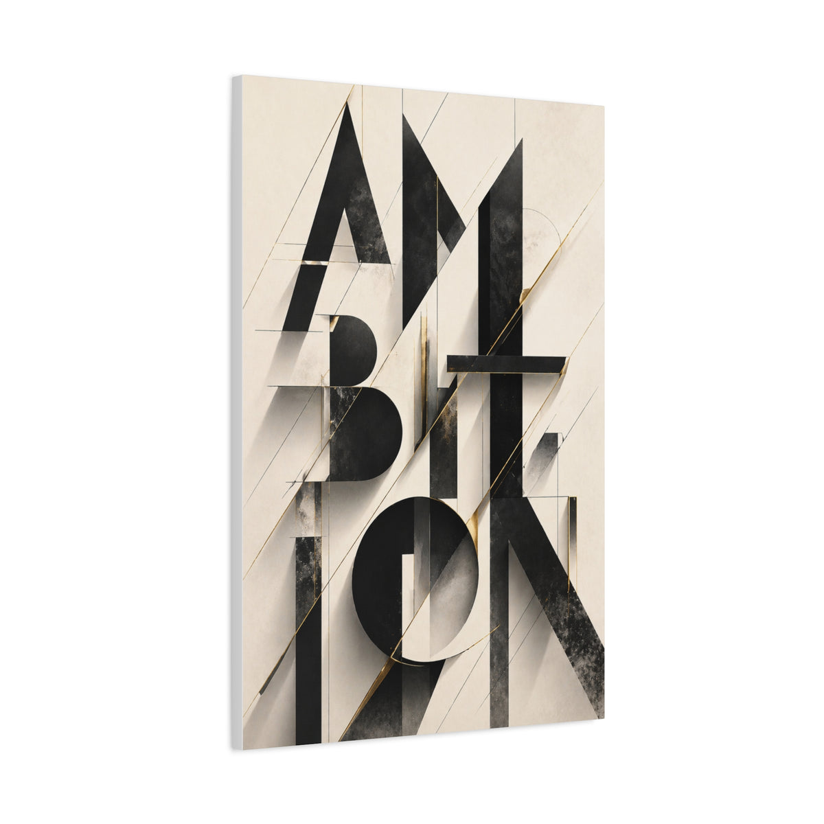 Abstract Ambition Typography Composition Wall Art & Canvas Print