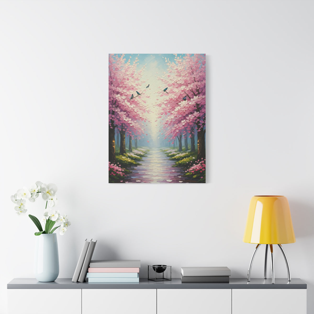 Contemporary Sakura Garden Painting Wall Art & Canvas Prints