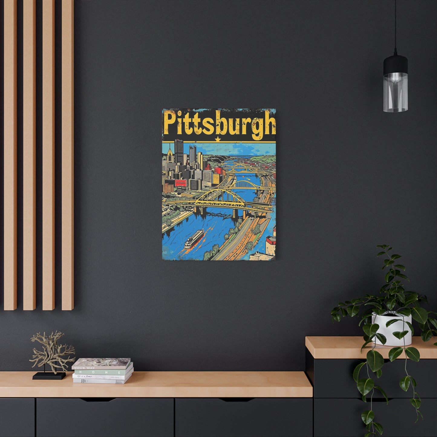 Pittsburgh Graffiti Steel Bridge Poster Wall Art & Canvas Prints