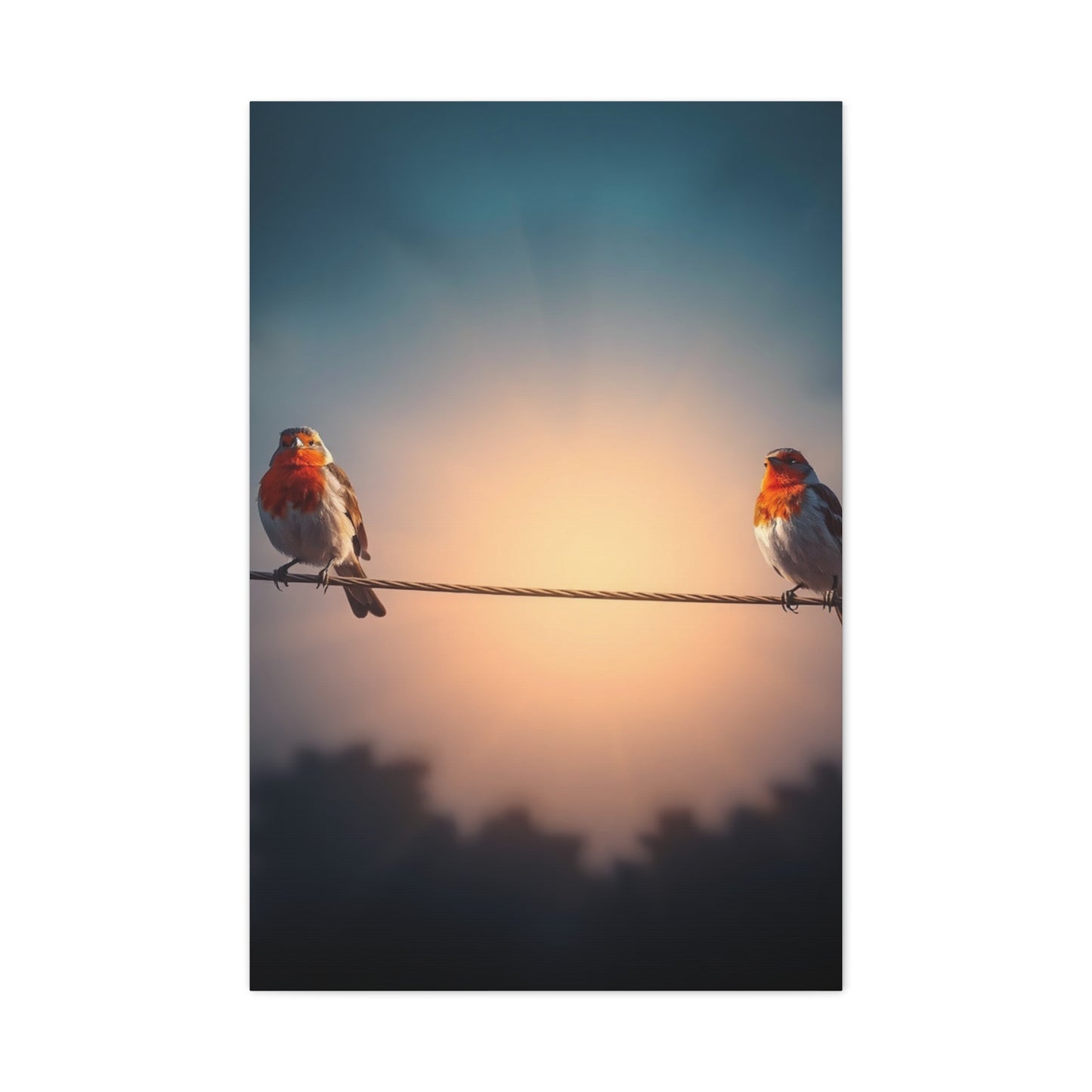 Birds On a Wire Art Luxury Canvas Wall Art & Canvas Print