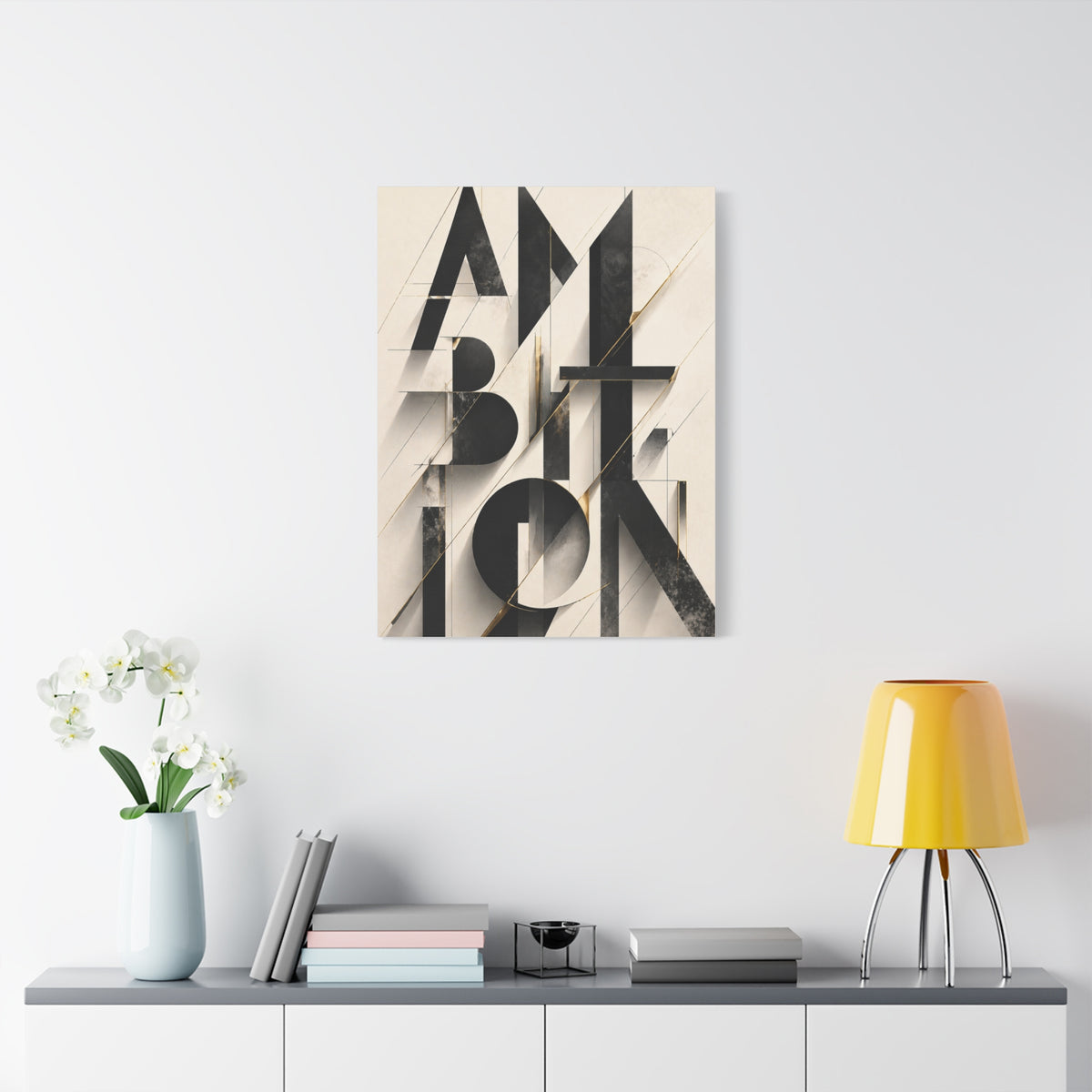 Abstract Ambition Typography Composition Wall Art & Canvas Print