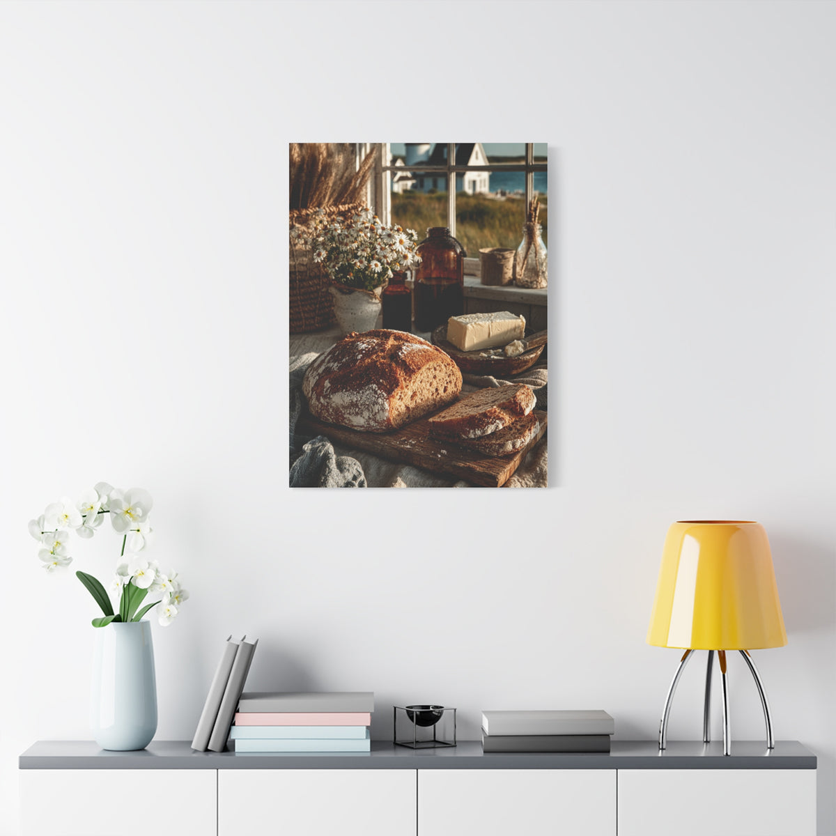 Farmhouse Breakfast Table Sourdough Still Life Wall Art & Canvas Print