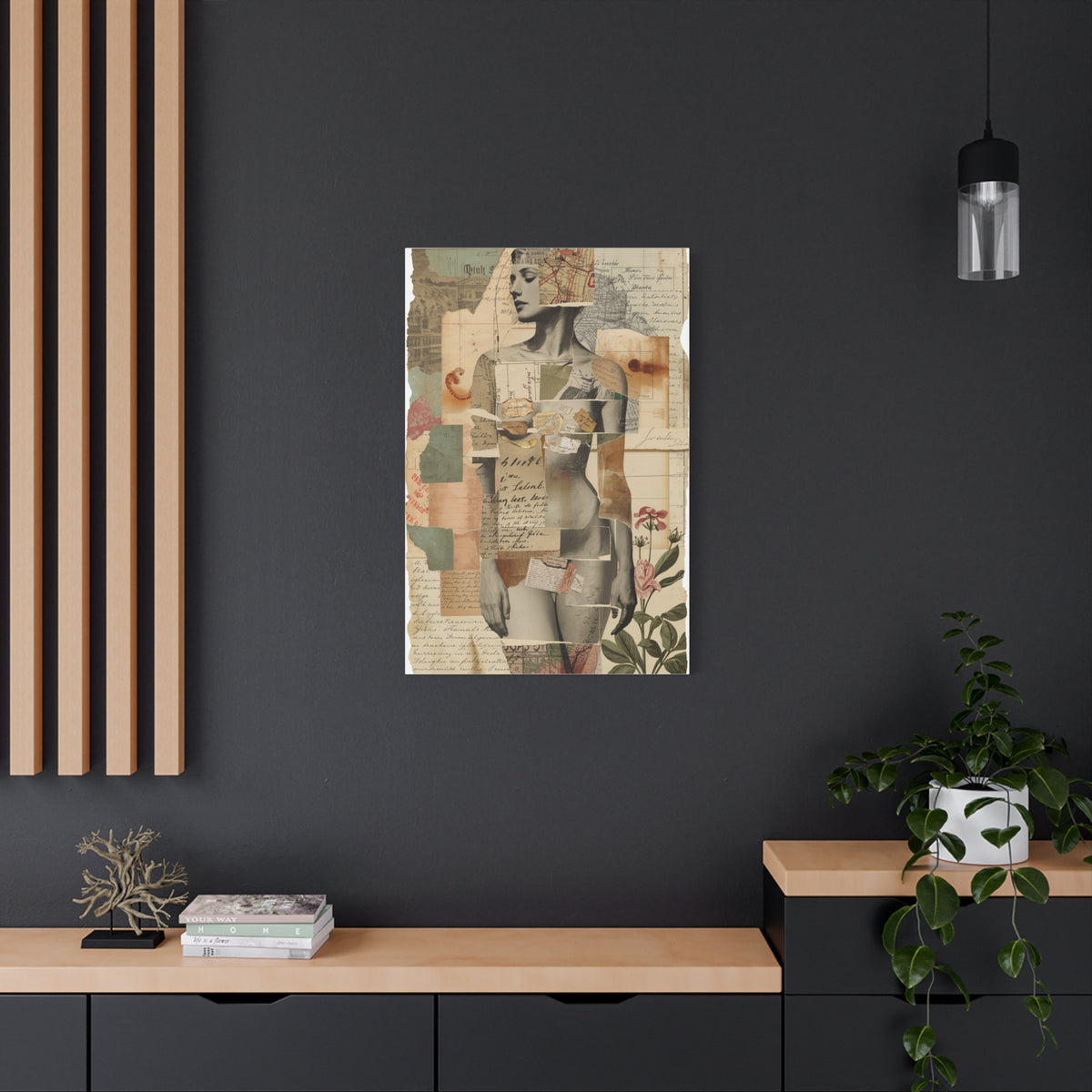 Mixed Media Nude Composition Wall Art & Canvas Print