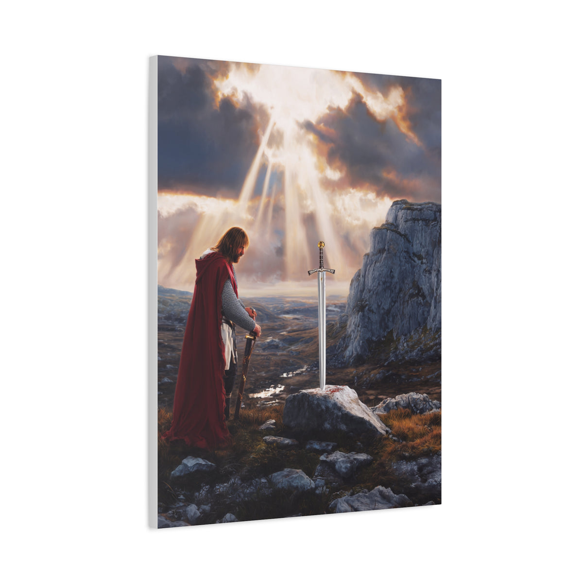 King Arthur and the Sword Excalibur Sacred Moment Wall Art & Canvas Print