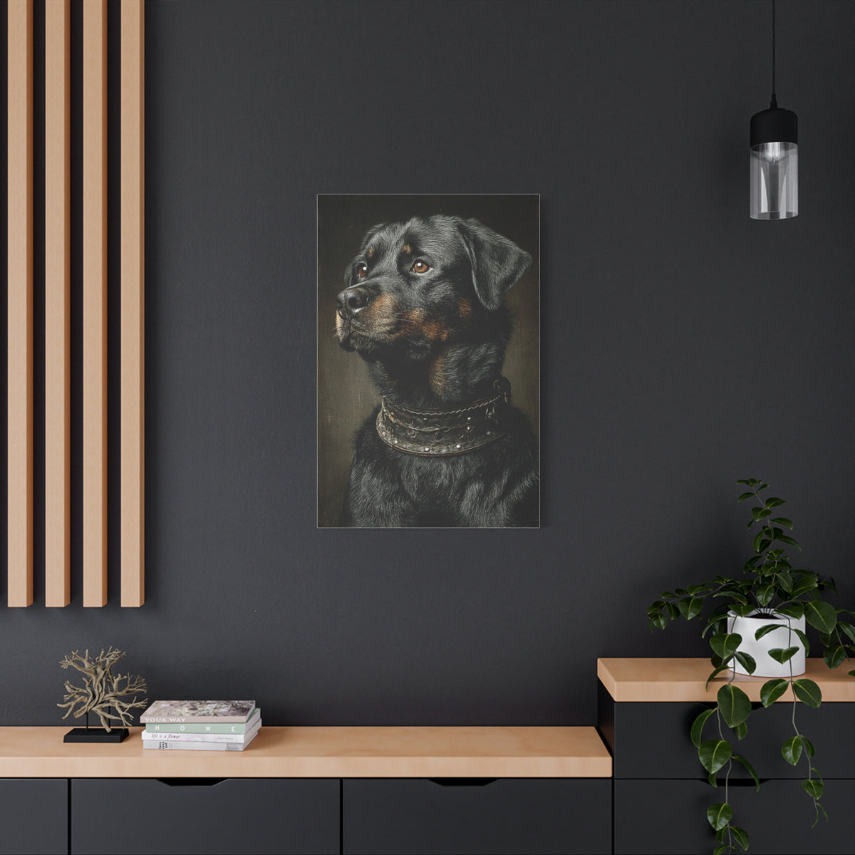 Rottweiler Classic Portrait Wall Art & Canvas Print