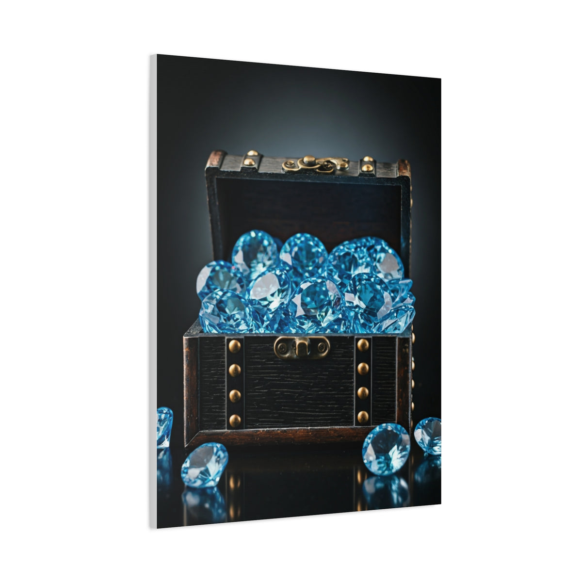 Blue Diamond Treasure Chest Wall Art & Canvas Prints
