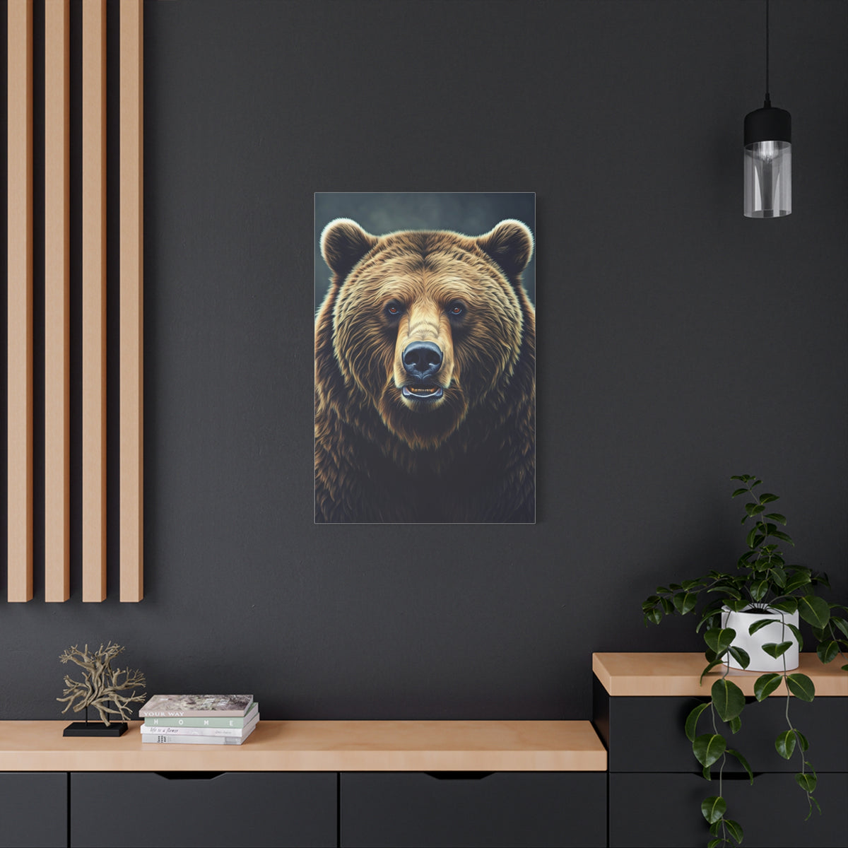 Golden Hour Bear in Pine Forest Wall Art & Canvas Prints