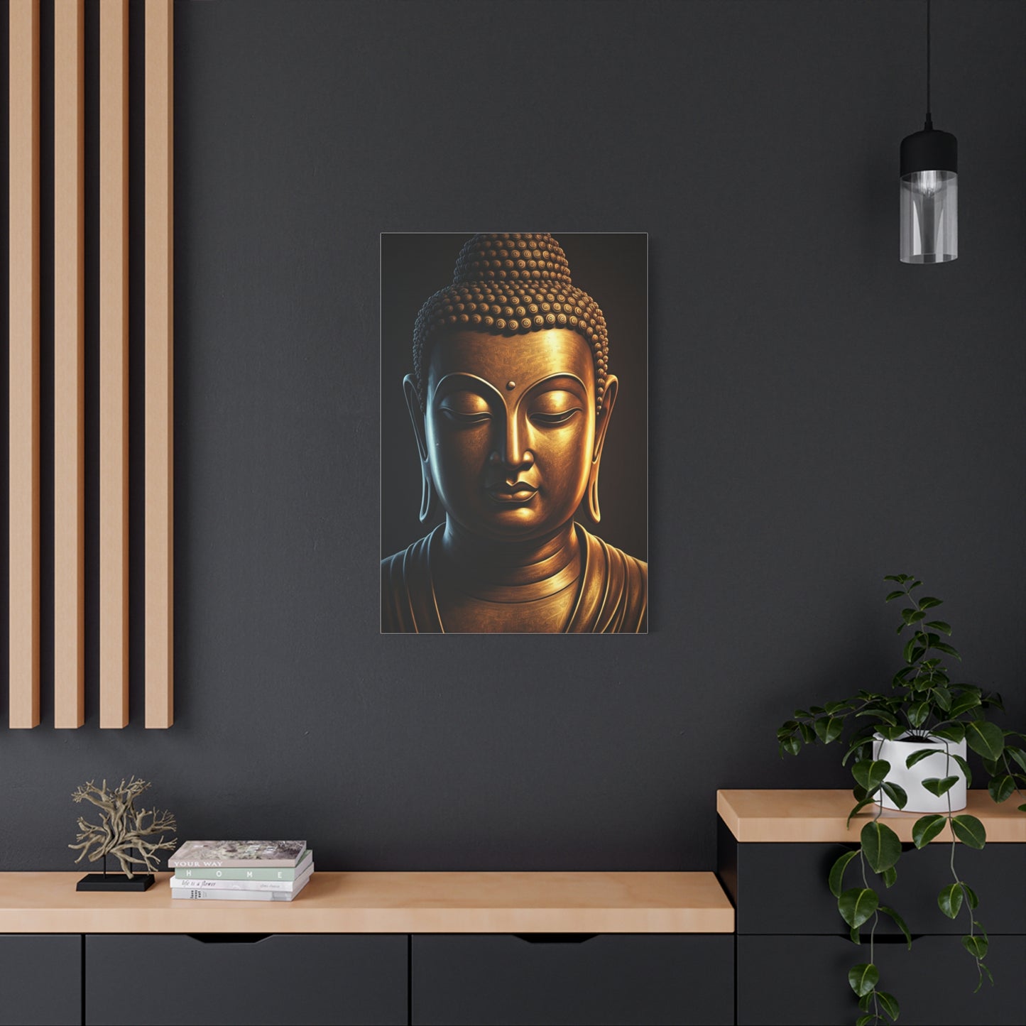 Shadow Glow Buddha Meditation Portrait Wall Art & Canvas Prints