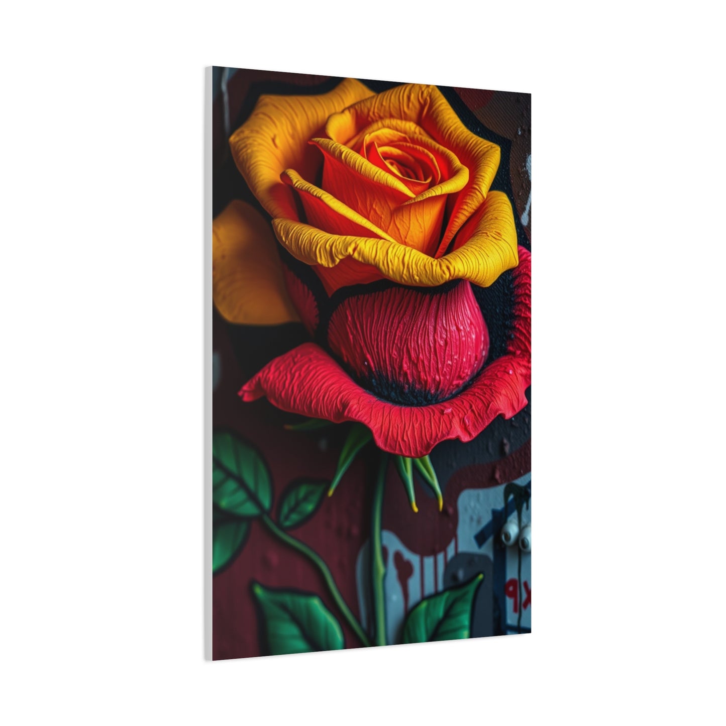 Opulent Petal Graffiti Canvas Wall Art & Canvas Print