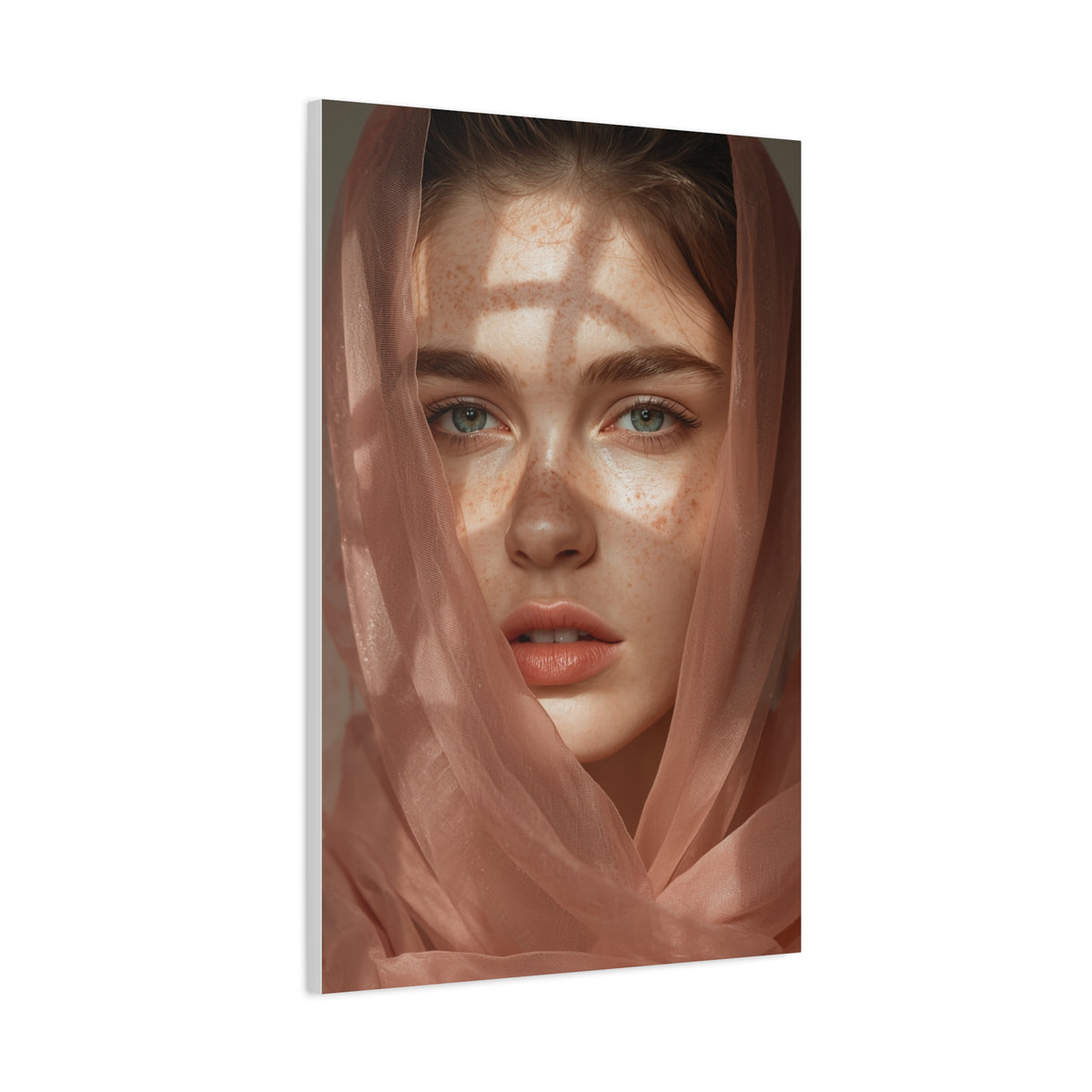 Freckled Muse Rose-Gold Veil Portrait Wall Art & Canvas Print
