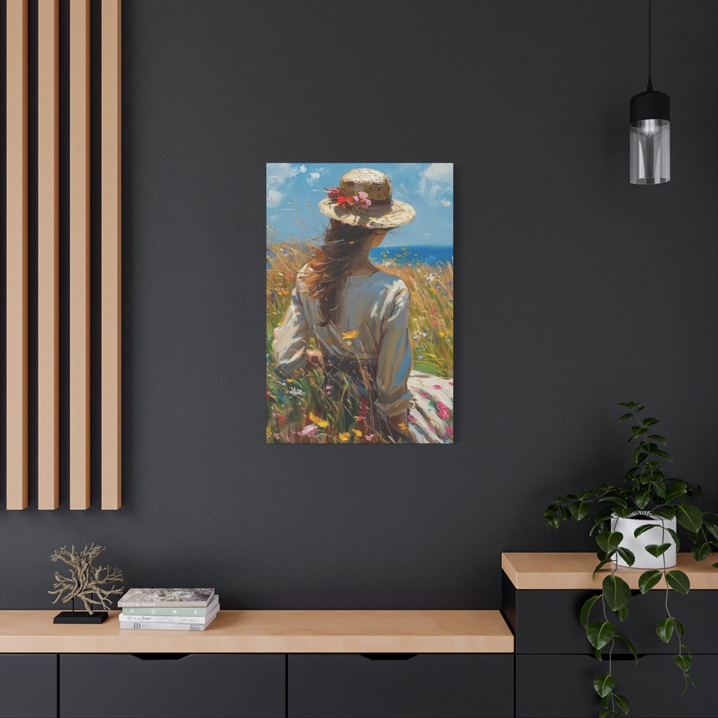 Woman by the Sea Wall Art & Canvas Prints