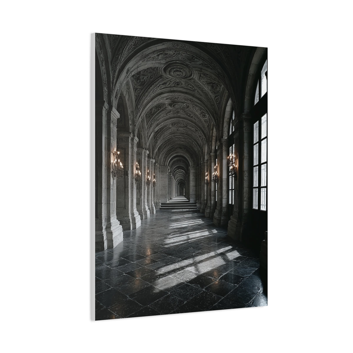 Grand Architectural Corridor Wall Art & Canvas Print