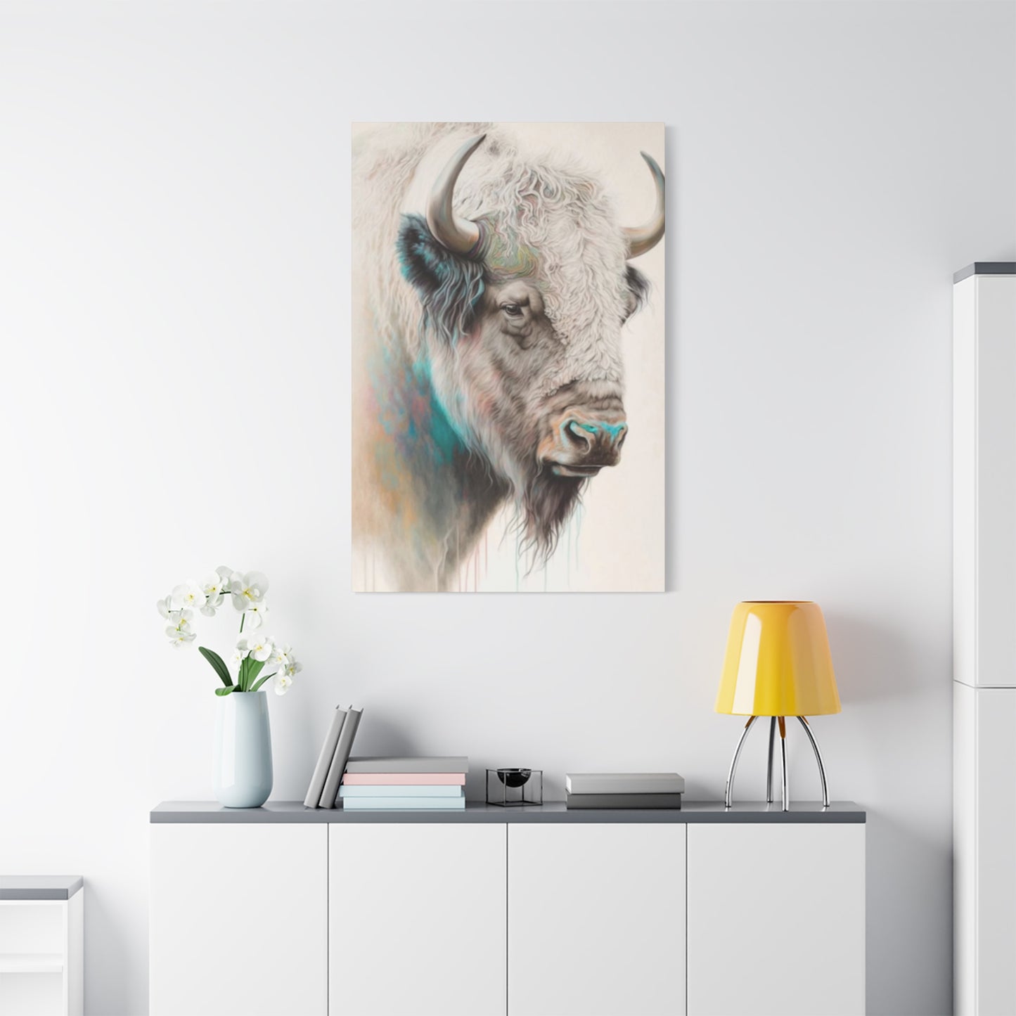 White Bison Portrait Wall Art & Canvas Prints